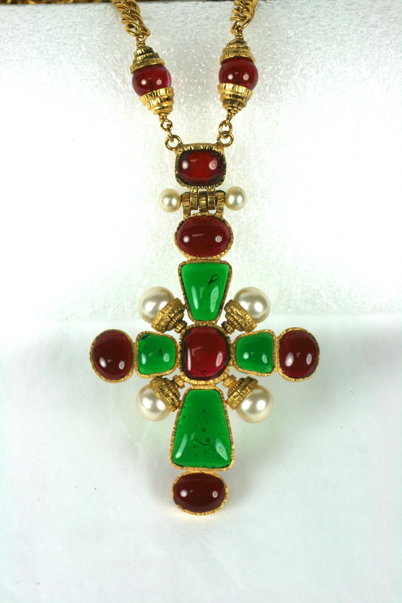 Chanel Iconic Byzantine Pendant Cross Necklace 3