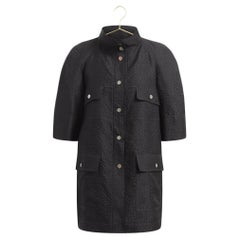 Used Chanel Iconic Camellias Pattern Trench Coat 44 FR