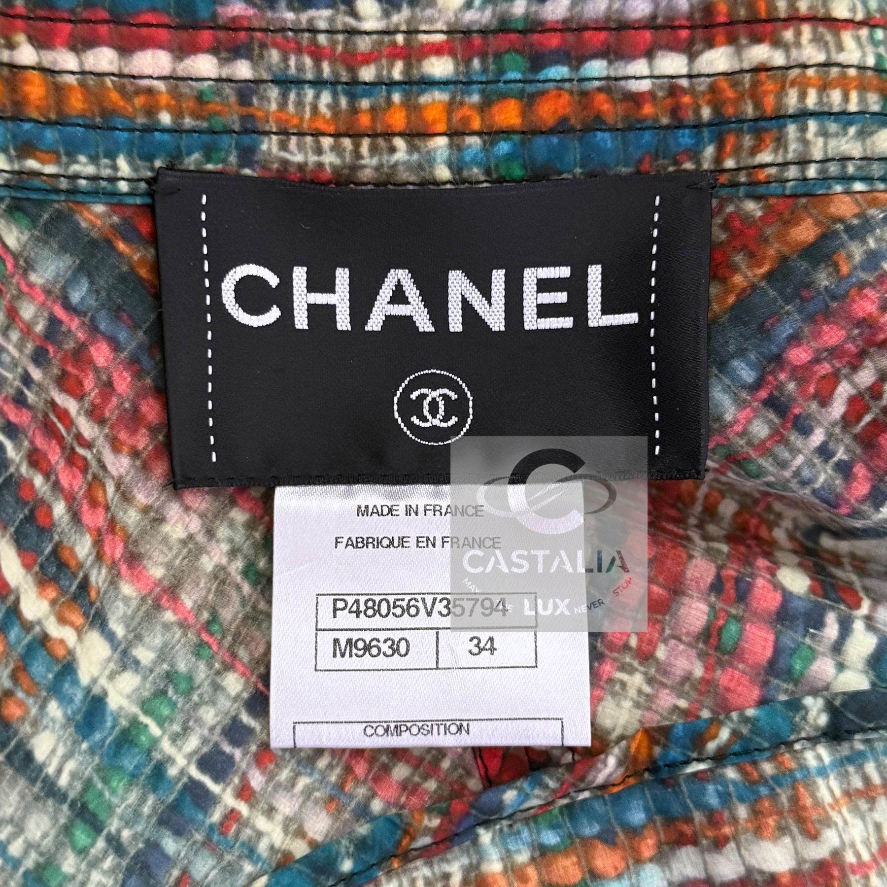 Chanel Iconic CC Buttons Vibrant Trench Coat 34 FR For Sale 11