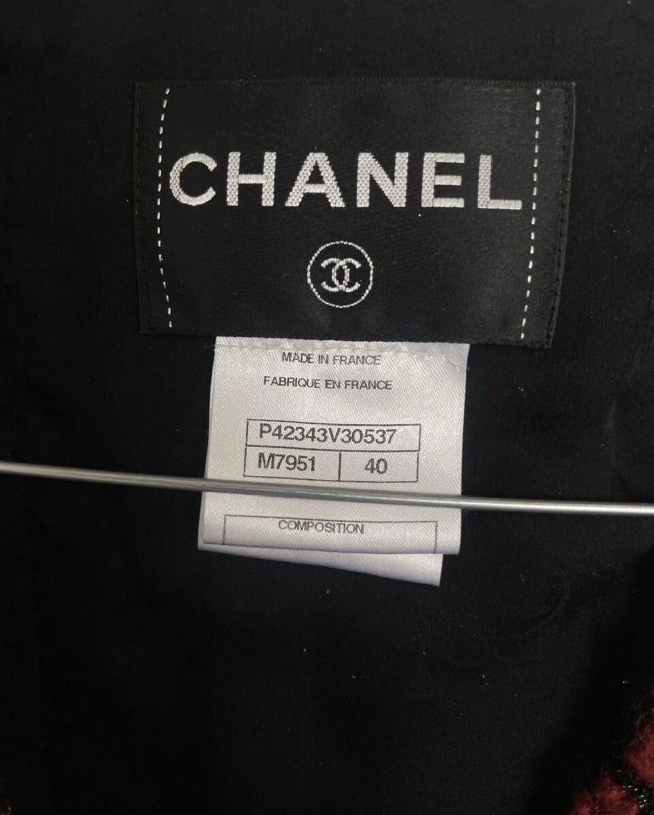 Chanel Iconic CC Jewel Buttons Black Tweed Jacket  For Sale 9