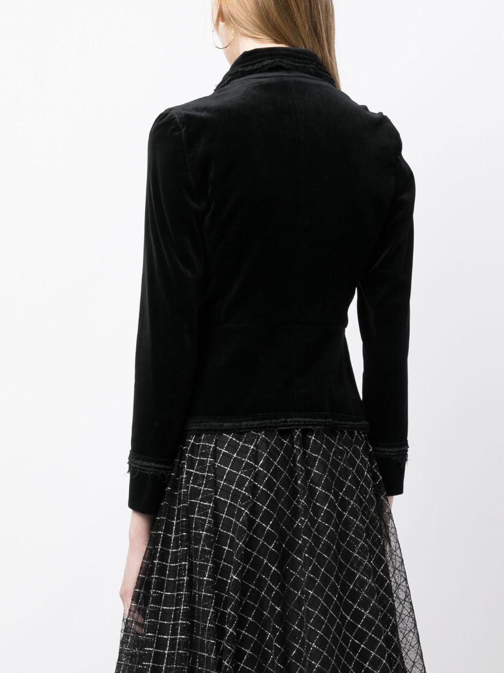 Giacca Chanel Iconic CC Jewell Patch in velluto nero 5