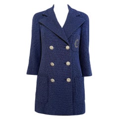 Chanel Iconic CC Logo Patch Marineblaue Tweedjacke 36 FR