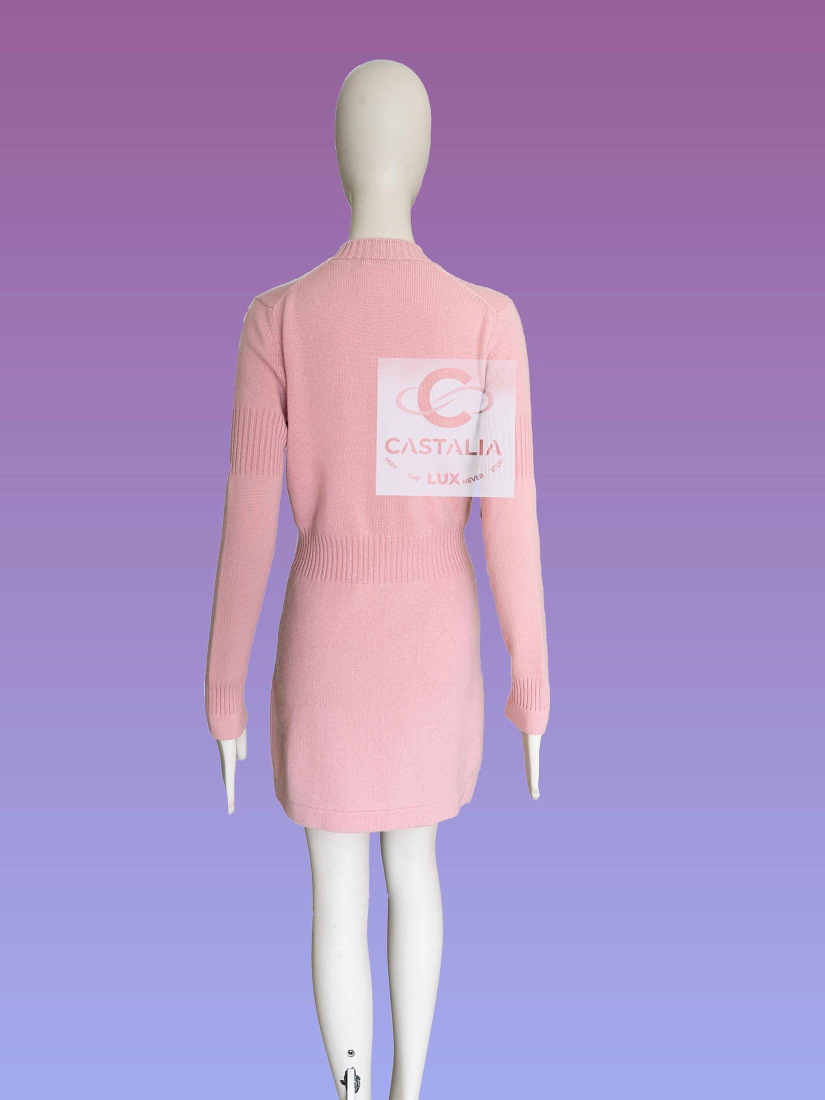 Chanel Iconic CC Turlock Cardigan in Pastel Pink 36 FR 10