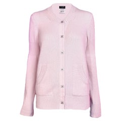 CHANEL Iconic CC Turnlock Cardigan in Blush Pink 38 FR