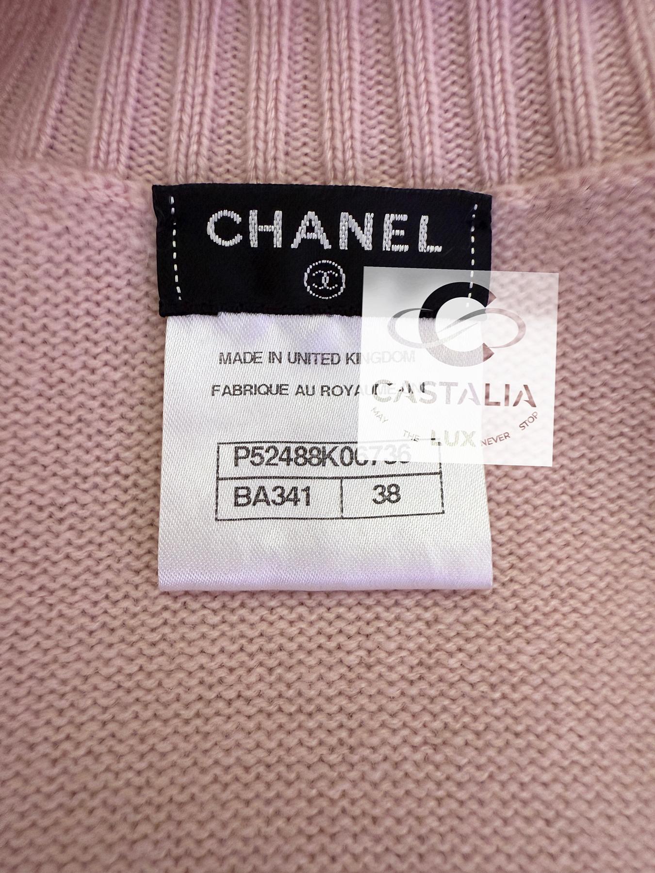 Chaqueta Chanel Iconic CC Turnlock en rosa rubor 40 FR 7