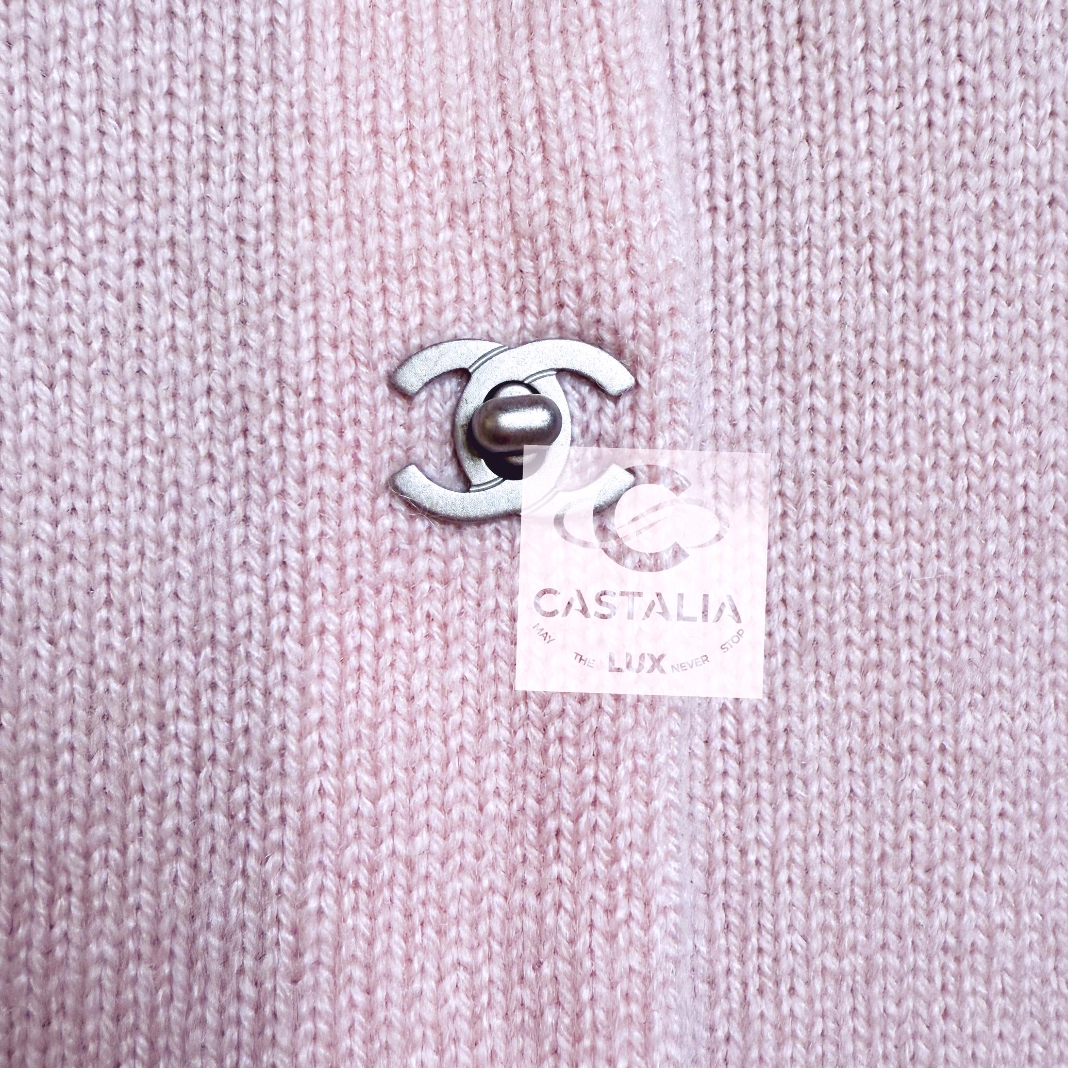 Femenino o masculino Chaqueta Chanel Iconic CC Turnlock en rosa rubor 40 FR