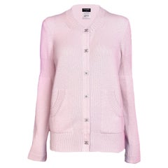 Chanel Iconic CC Turnlock Cardigan in Blush Pink 40 FR