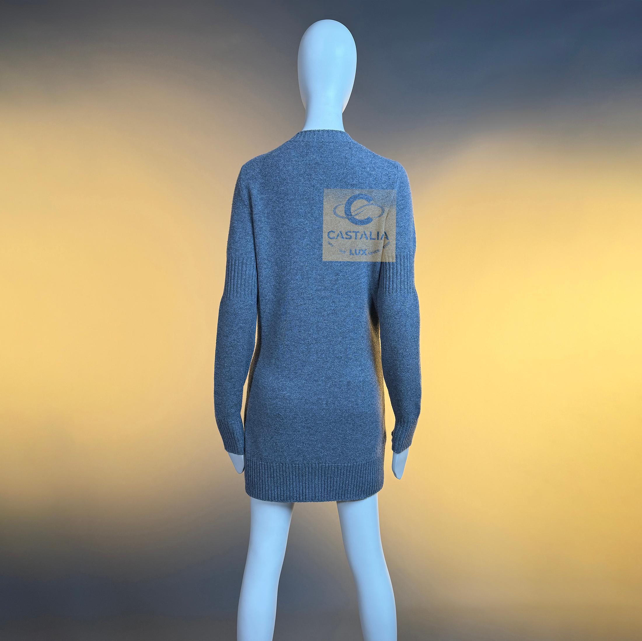 CHANEL Iconic CC Turnlock Grau Strickjacke 36 FR im Angebot 7