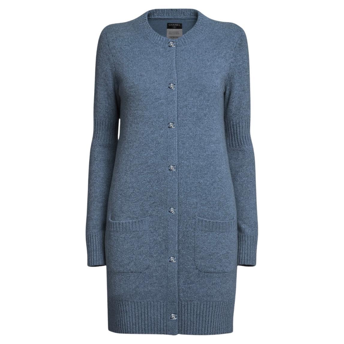 CHANEL Iconic CC Turnlock Grey Cardigan 36 FR