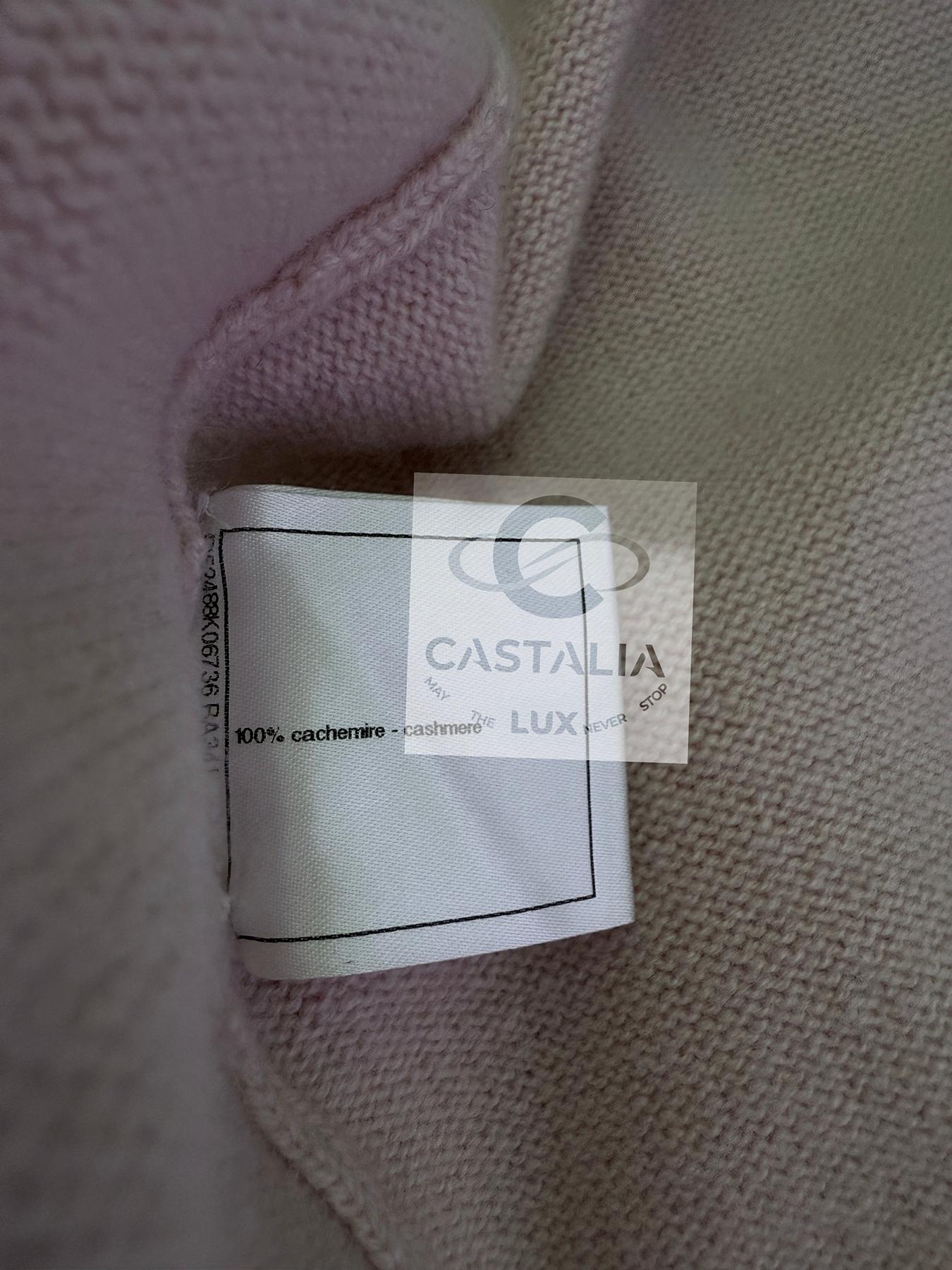 Chanel Iconic CC Turnlocks Cárdigan rosa rubor 40 FR 8