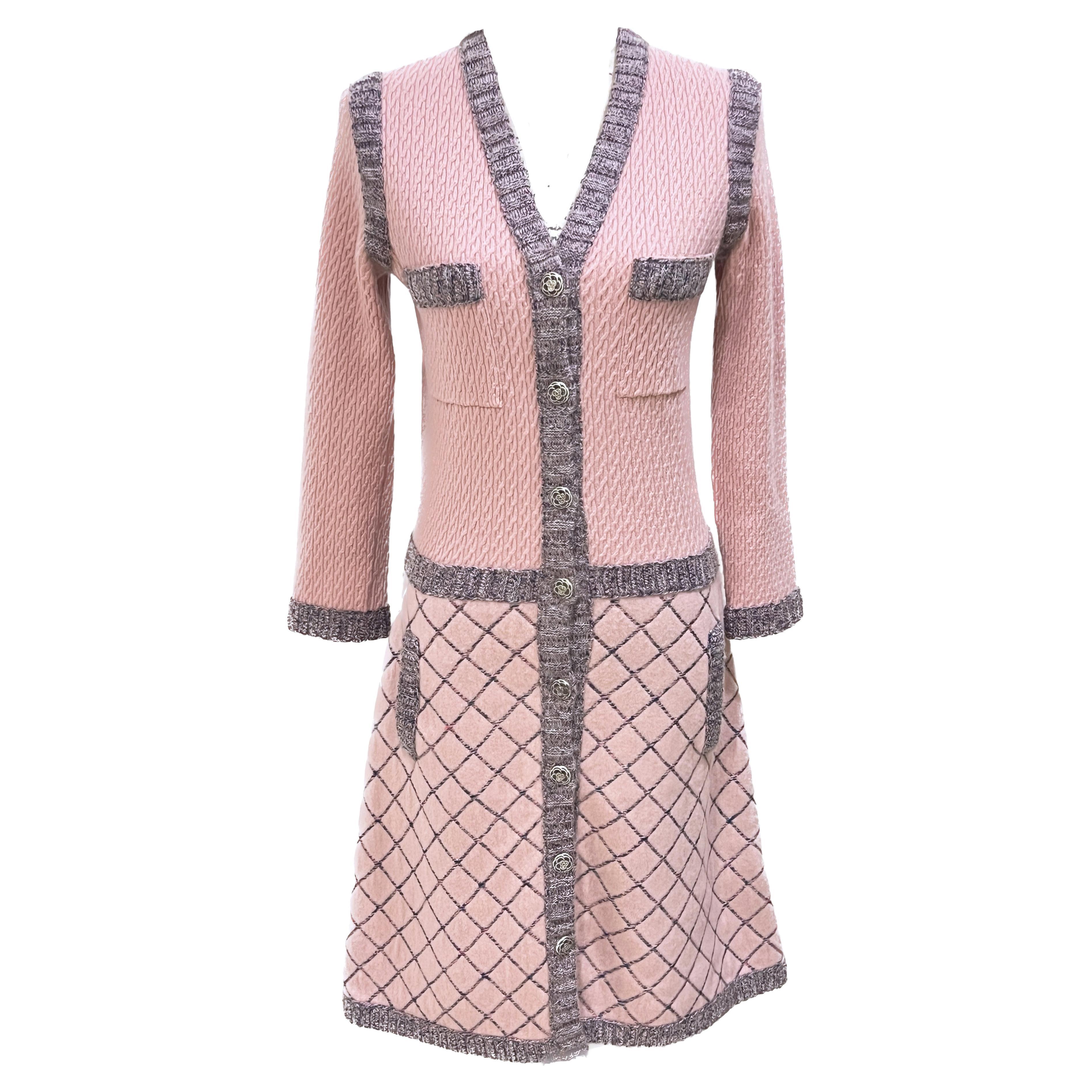 Chanel Iconic Coco Brasserie Quilted Jacket Dress For Sale