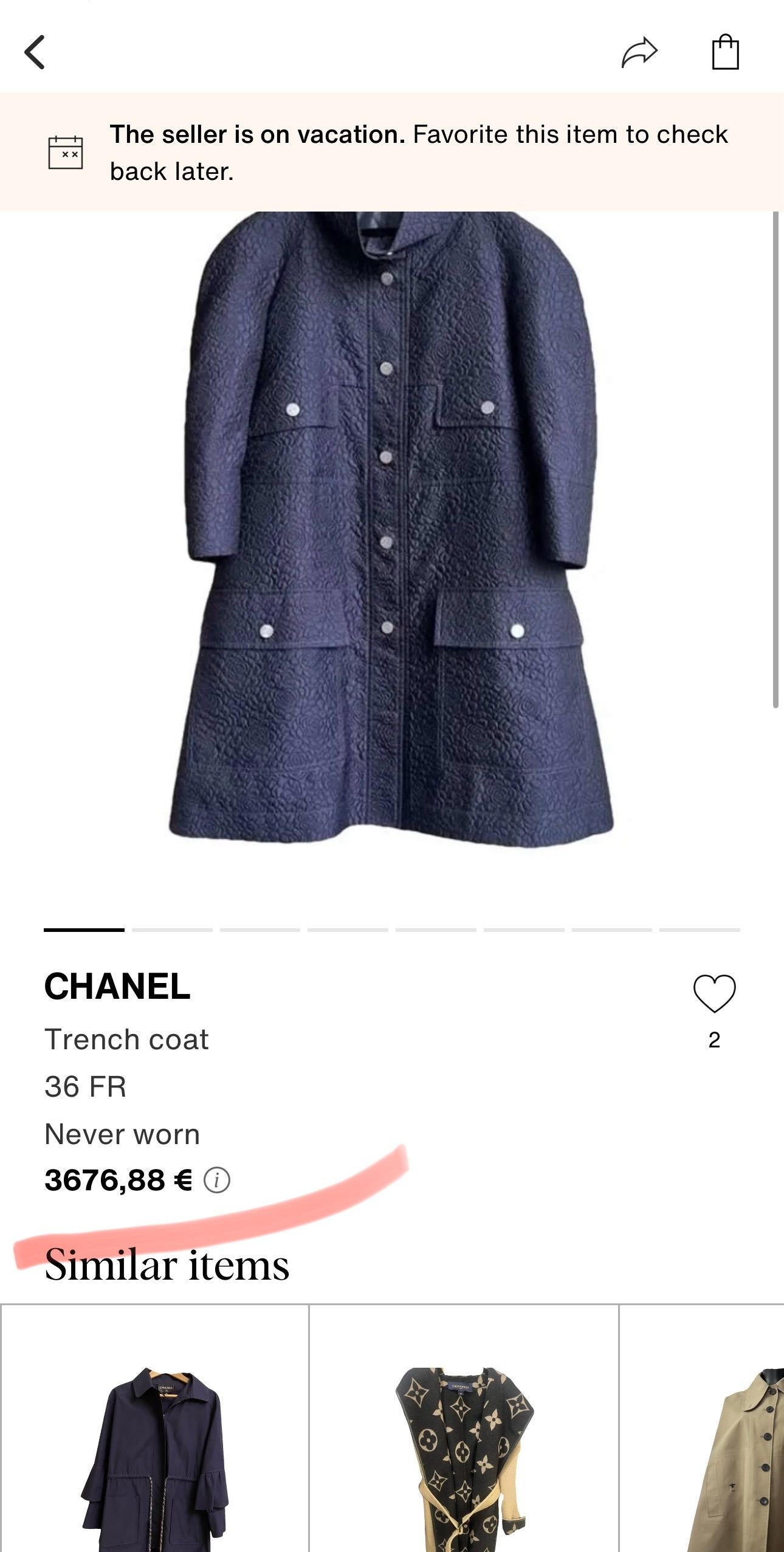 Chanel Ikonischer Cocoon-Mantel mit Kamelienmuster 36 FR (Schwarz) im Angebot