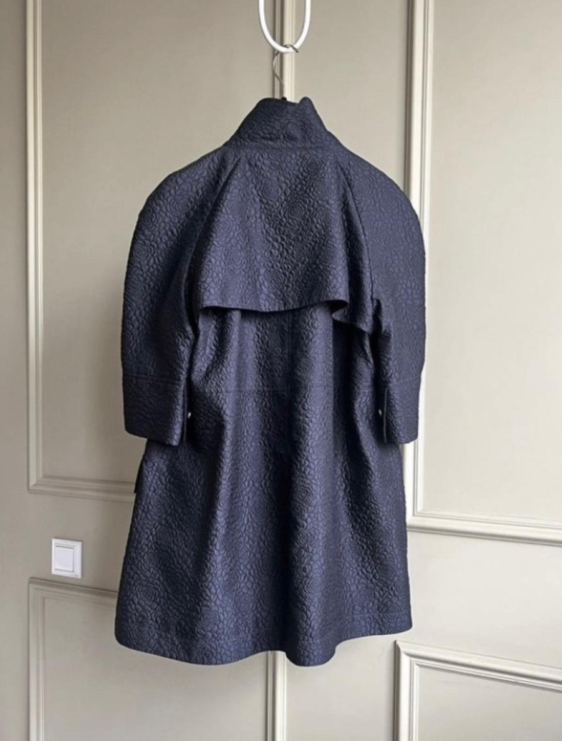 Chanel Iconic Cocoon Coat with Camellias Pattern 36 FR 1