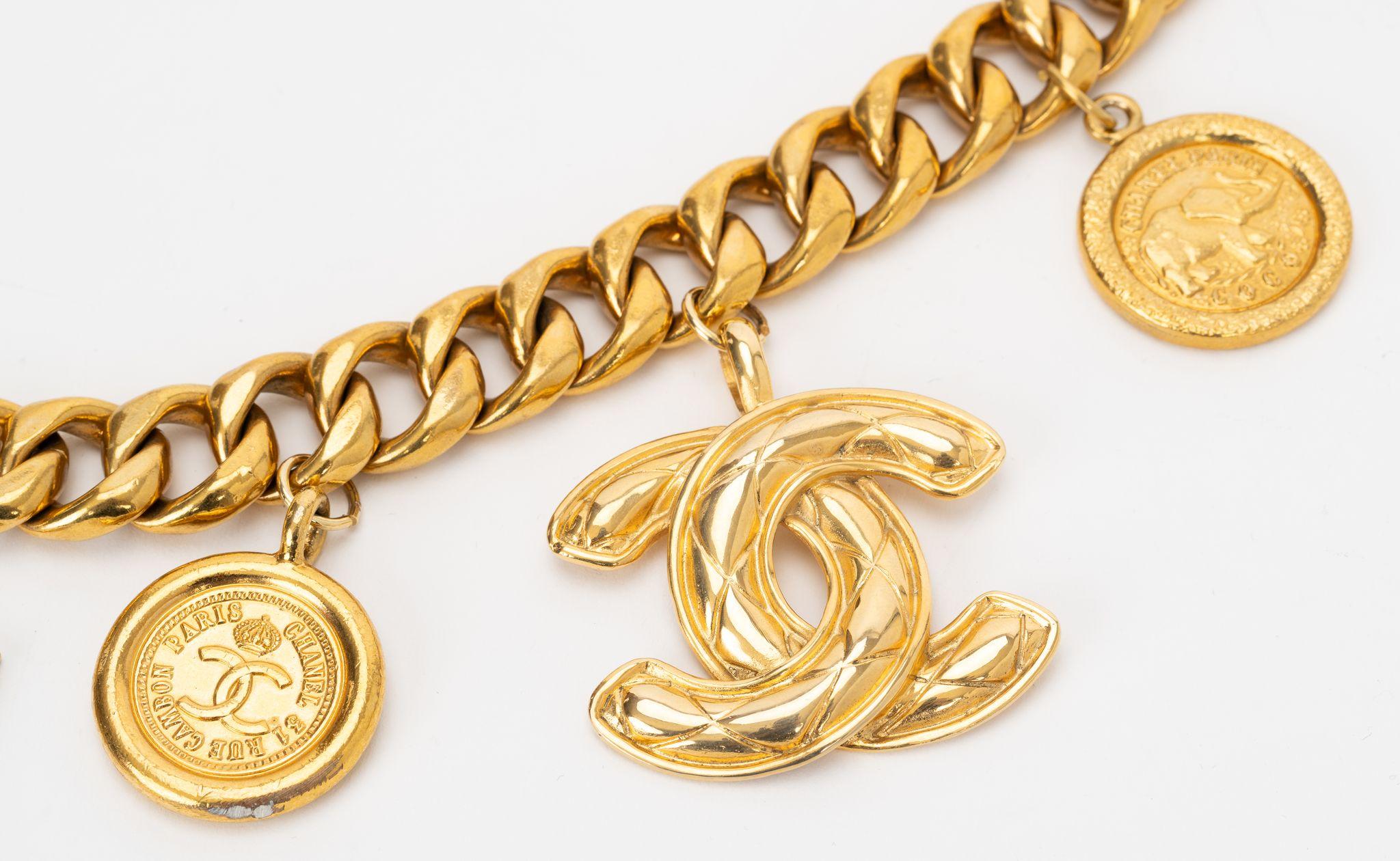Women's Chanel Iconic Collectible 12 Charm Belt For Sale