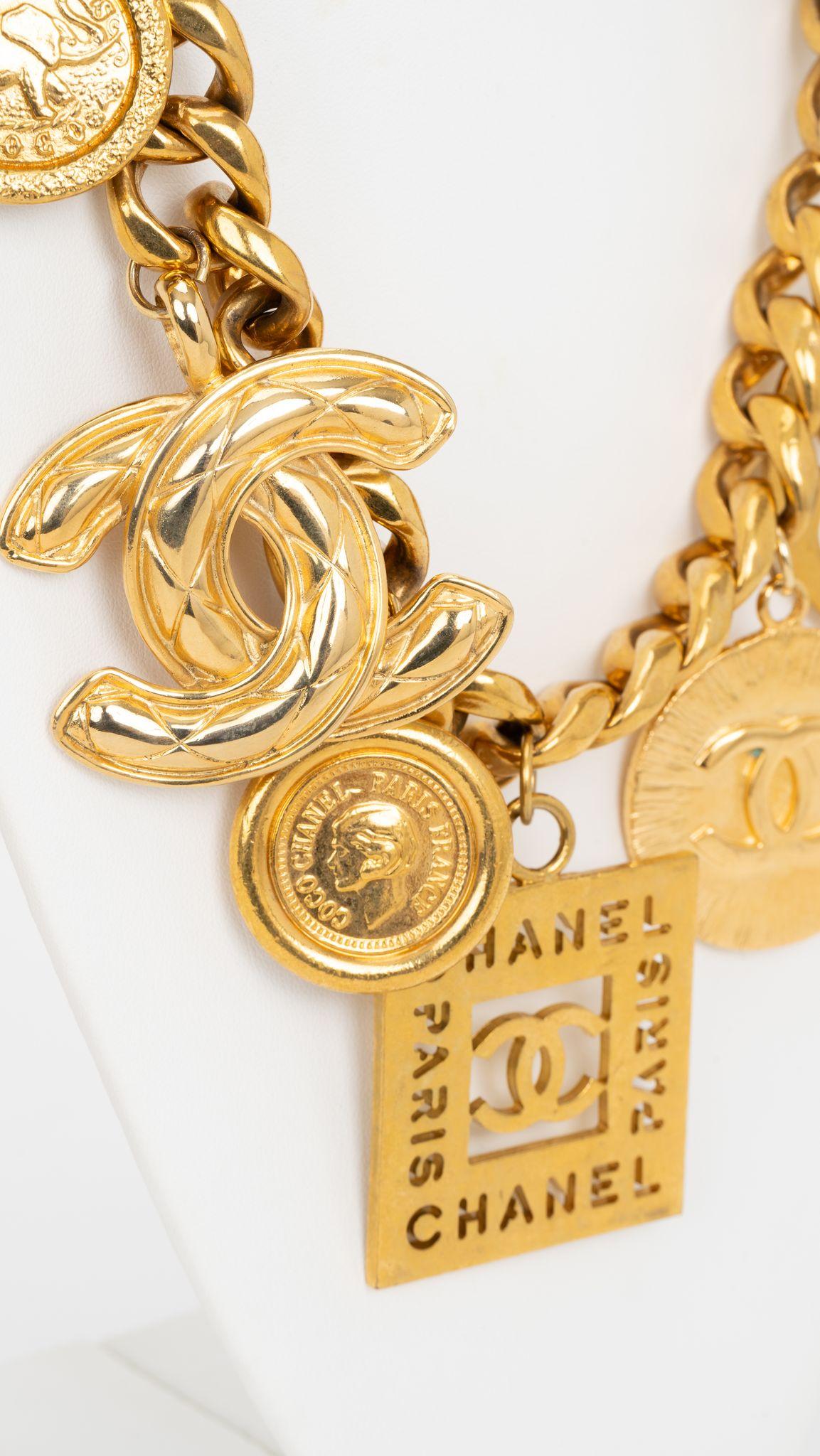 Chanel Iconic Collectible 12 Charm Belt For Sale 2