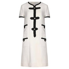 CHANEL Iconic Robe en tweed bordée de contrastes 38 FR