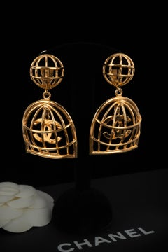 Chanel iconic earrings 'cages' 1993