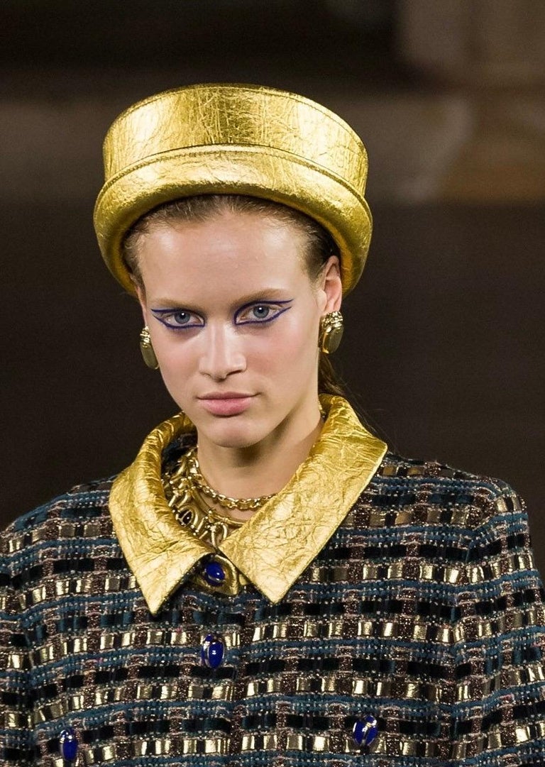 Chanel Iconic Egypt Collection Runway Scarab Clip on Earrings For