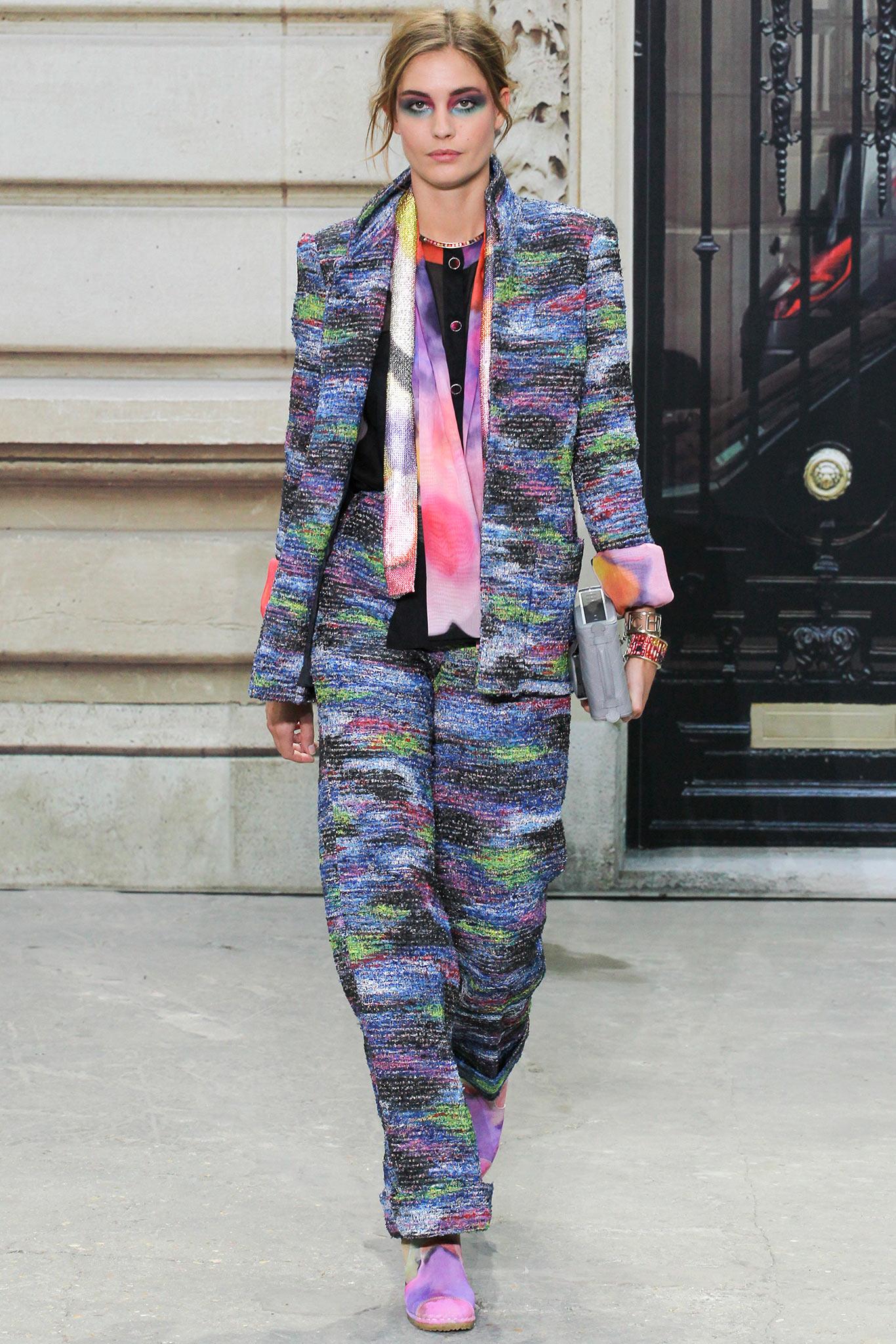 Women's or Men's Chanel Iconic Fashion Manifesto Tie Dye Jacket