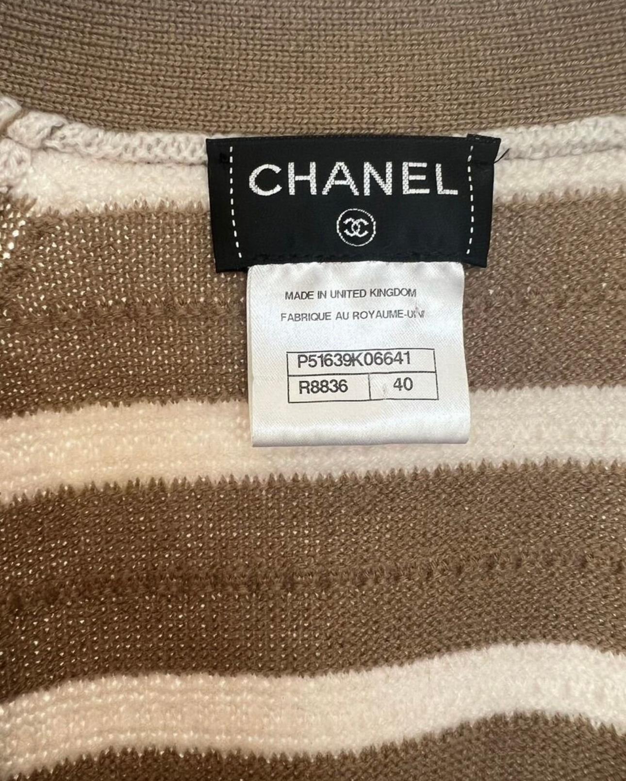 Chanel Iconic Gisele Bundchen Ad Campaign Cashmere Cardi Coat 8