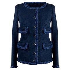 Giacca Chanel Iconic Globalization in tweed nero