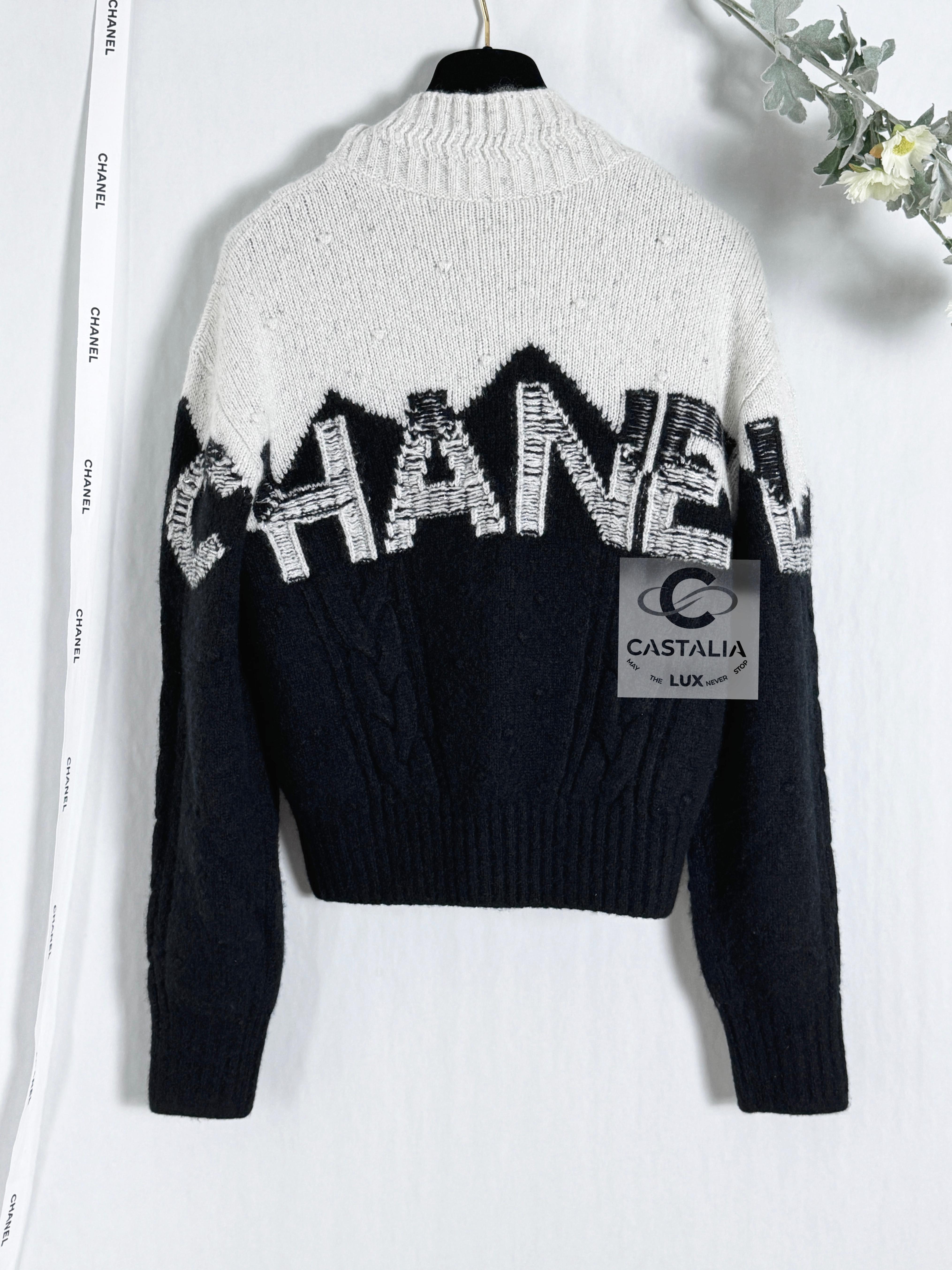 Chanel Iconic Jennie Kim Style Logo Cashmere Jumper 5