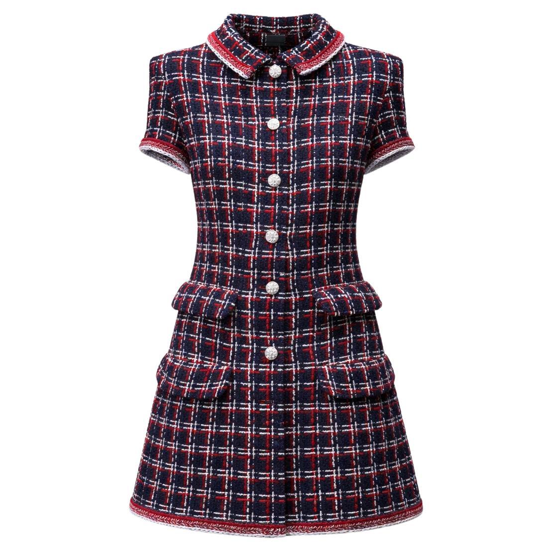 CHANEL Iconic Jennie Kim Style Tweed Jacket Dress 34 FR