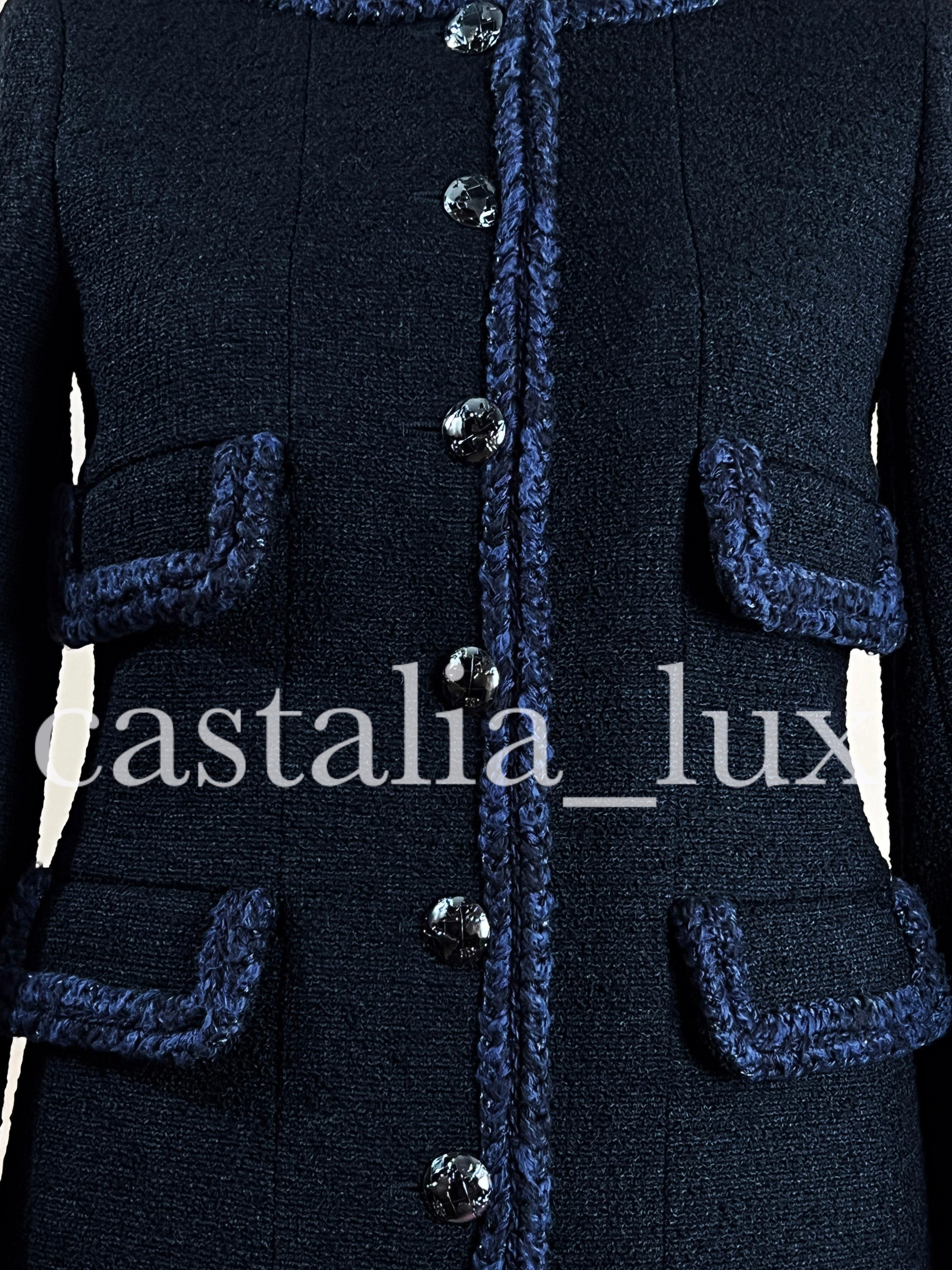 Chanel Iconic Keira Knightley Style Black Tweed Jacket 6