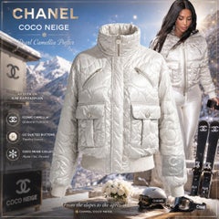 CHANEL Iconic Kim Kardashion Style Camellias Puffer Jacket 34 FR