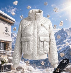 CHANEL Iconic Kim Kardashion Style Camellias Puffer Jacket 34 FR