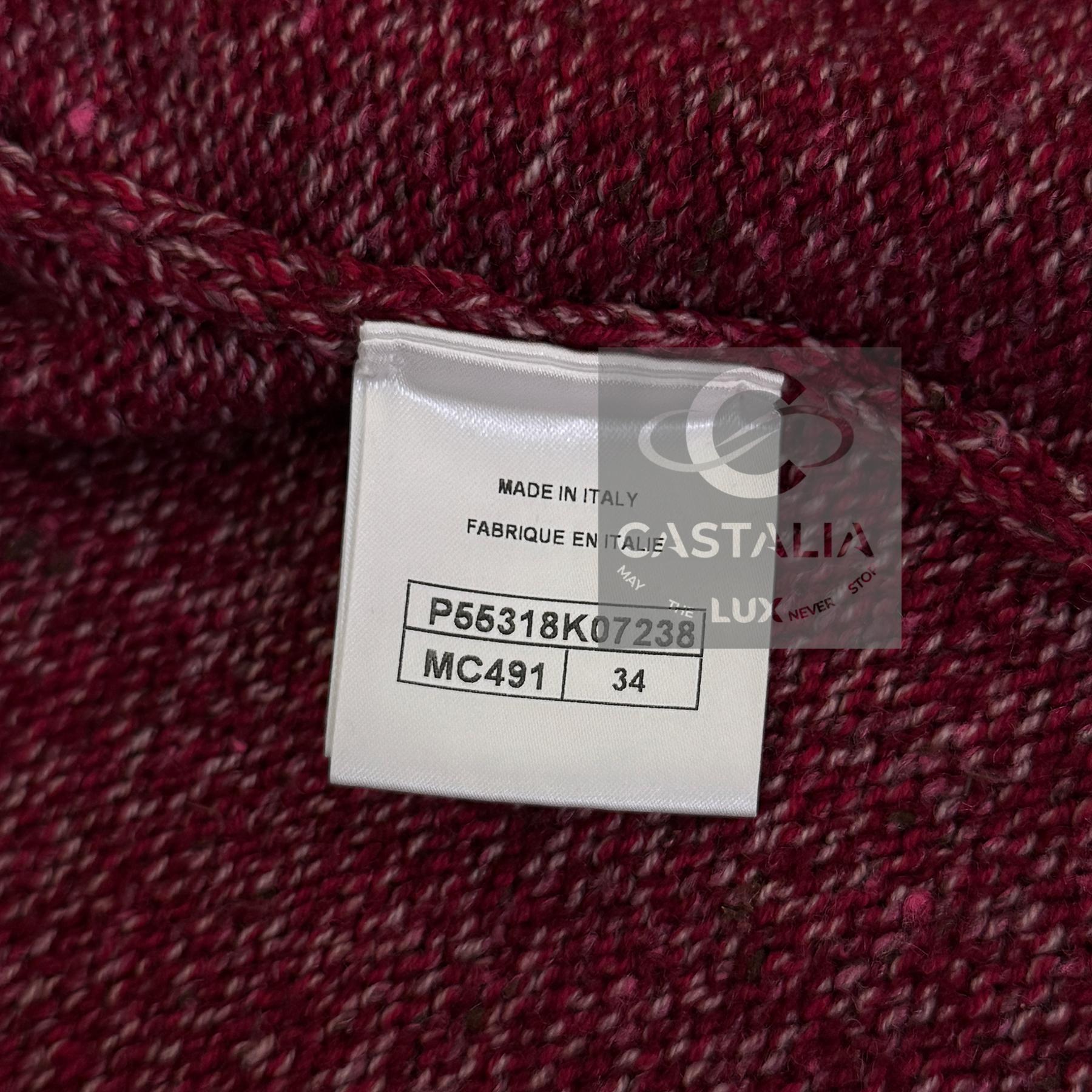 CHANEL Iconic Kristen Stewart Style Burgundy Jacke 34 FR im Angebot 15
