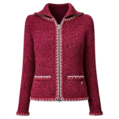 CHANEL Iconic Kristen Stewart Style Burgundy Jacke 36 FR