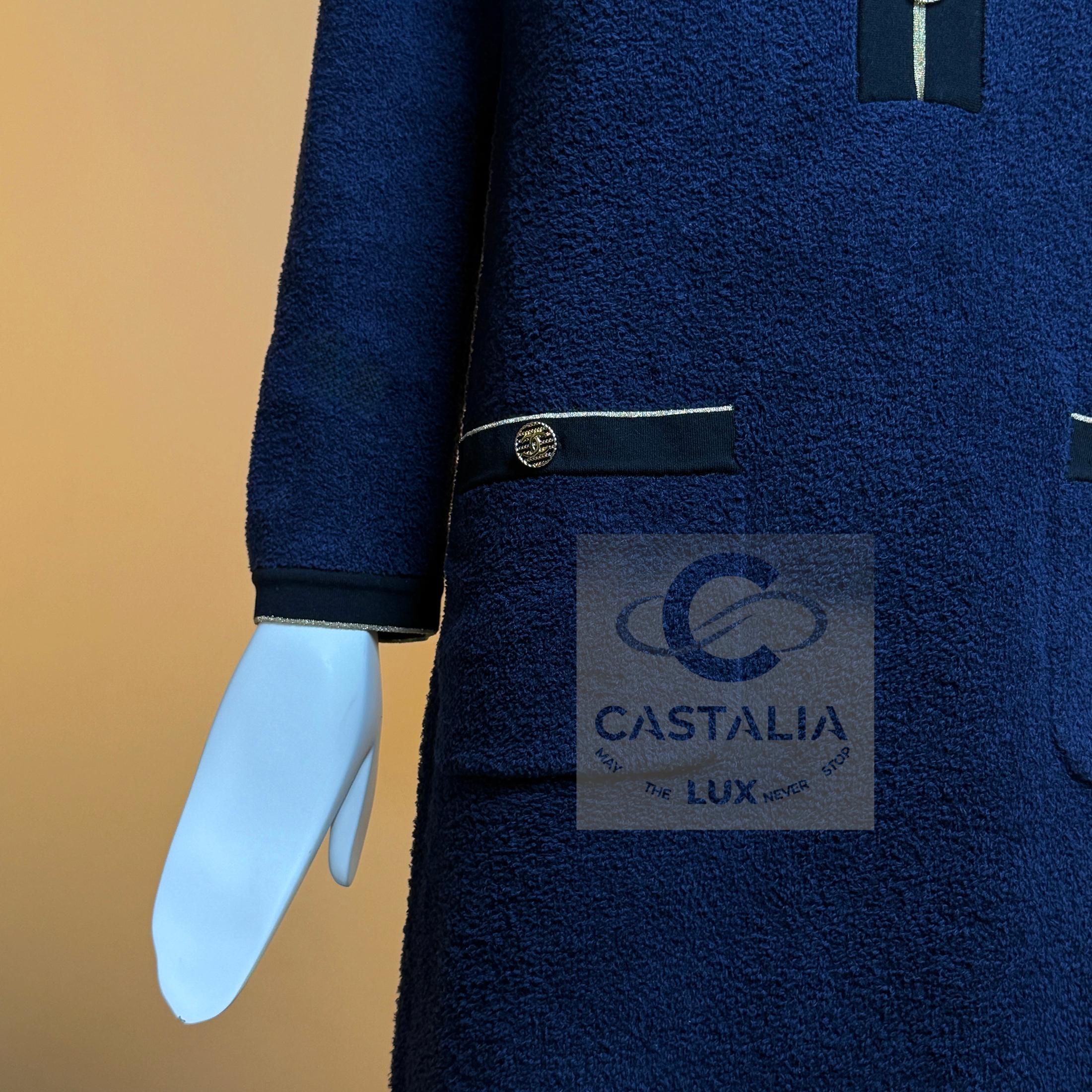 Chanel Iconic LA Pausa Vestito Navy senza tempo 36 FR in vendita 7