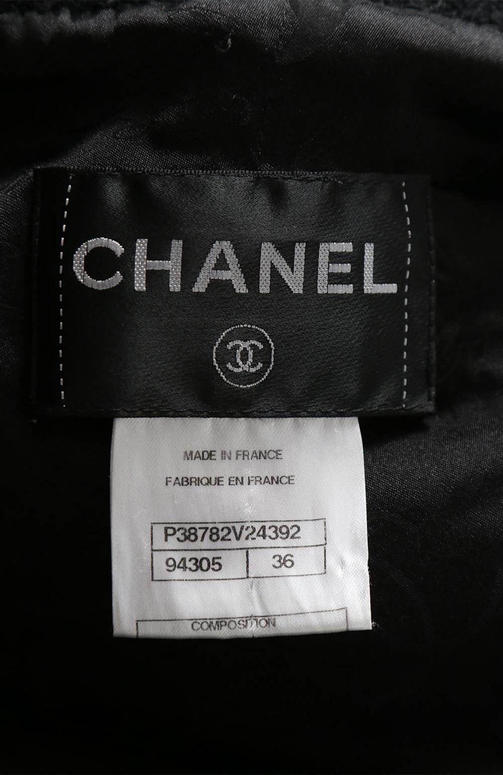 Chanel Iconic Little Black Tweed Jacket 5