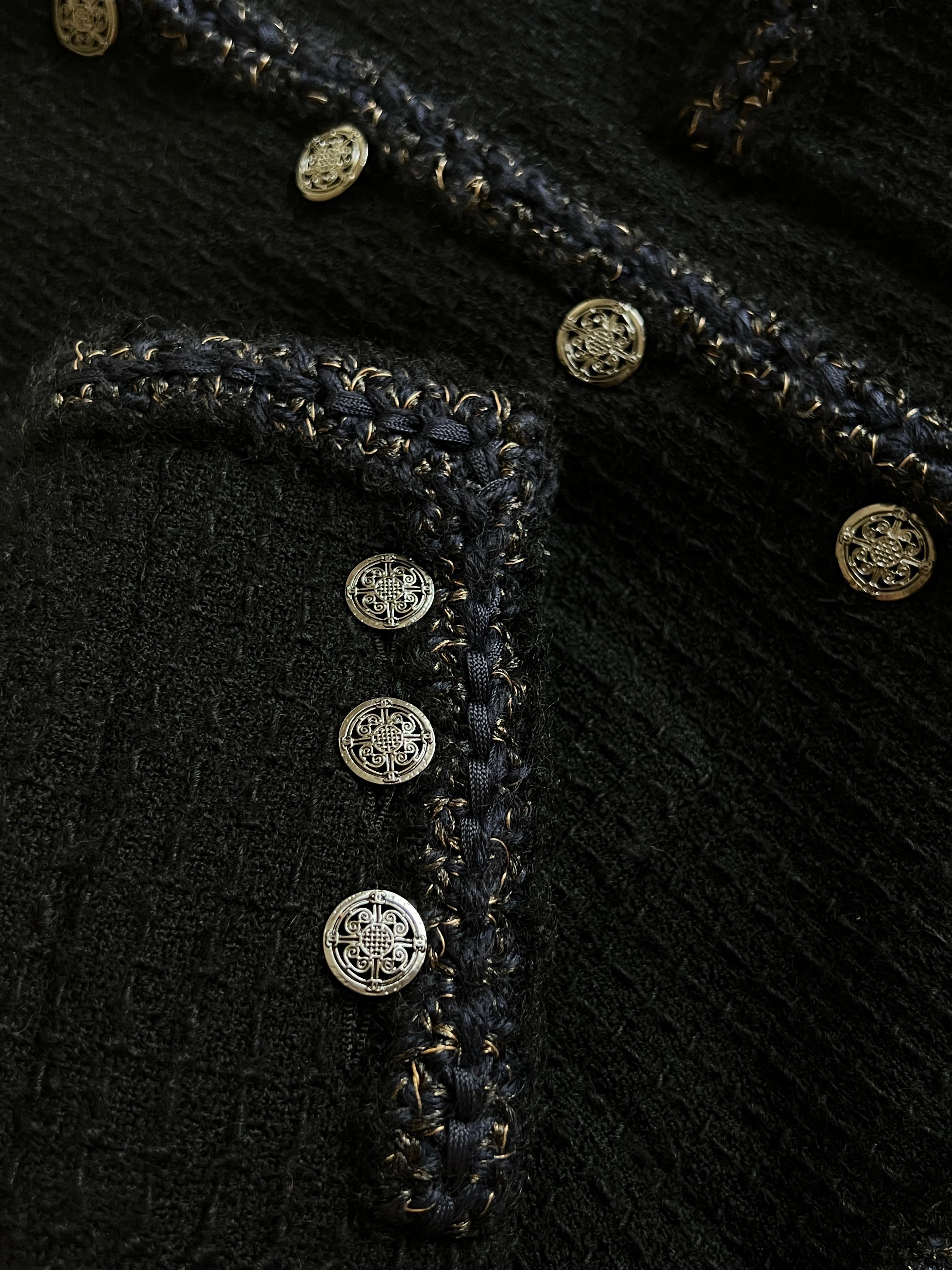 Chanel Iconic Little Black Tweed Jacket 1