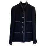 Chanel Black Jacket Size 42 - 77 For Sale on 1stDibs