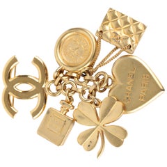Chanel Iconic Lucky Charms Brooch - gold