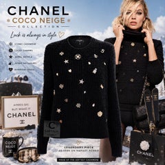 CHANEL Iconic Jewel Lucky Charms Cashmere Jumper 38 FR