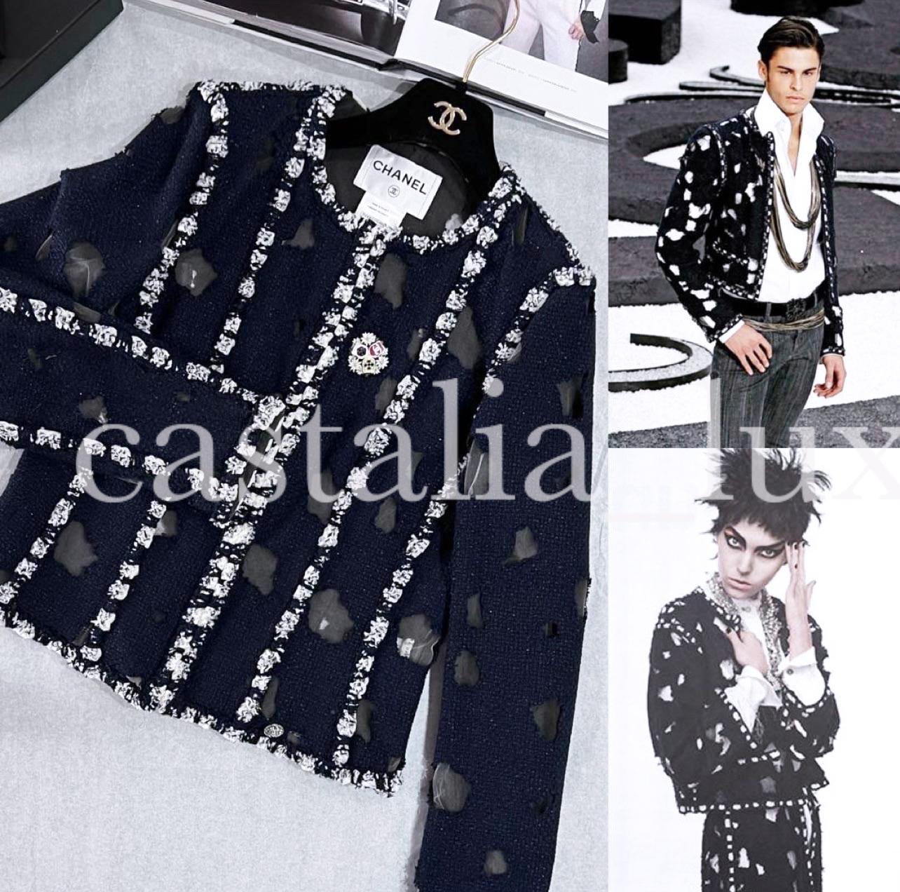 Chanel Iconic Met Museum Distressed Tweed Jacket 7