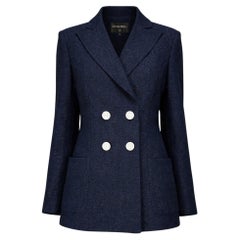 CHANEL Iconic Navy Shimmer Jacket 36 FR