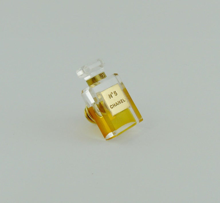 Vintage CHANEL No.5 Miniature Perfume Bottle Pin Brooch at 1stDibs