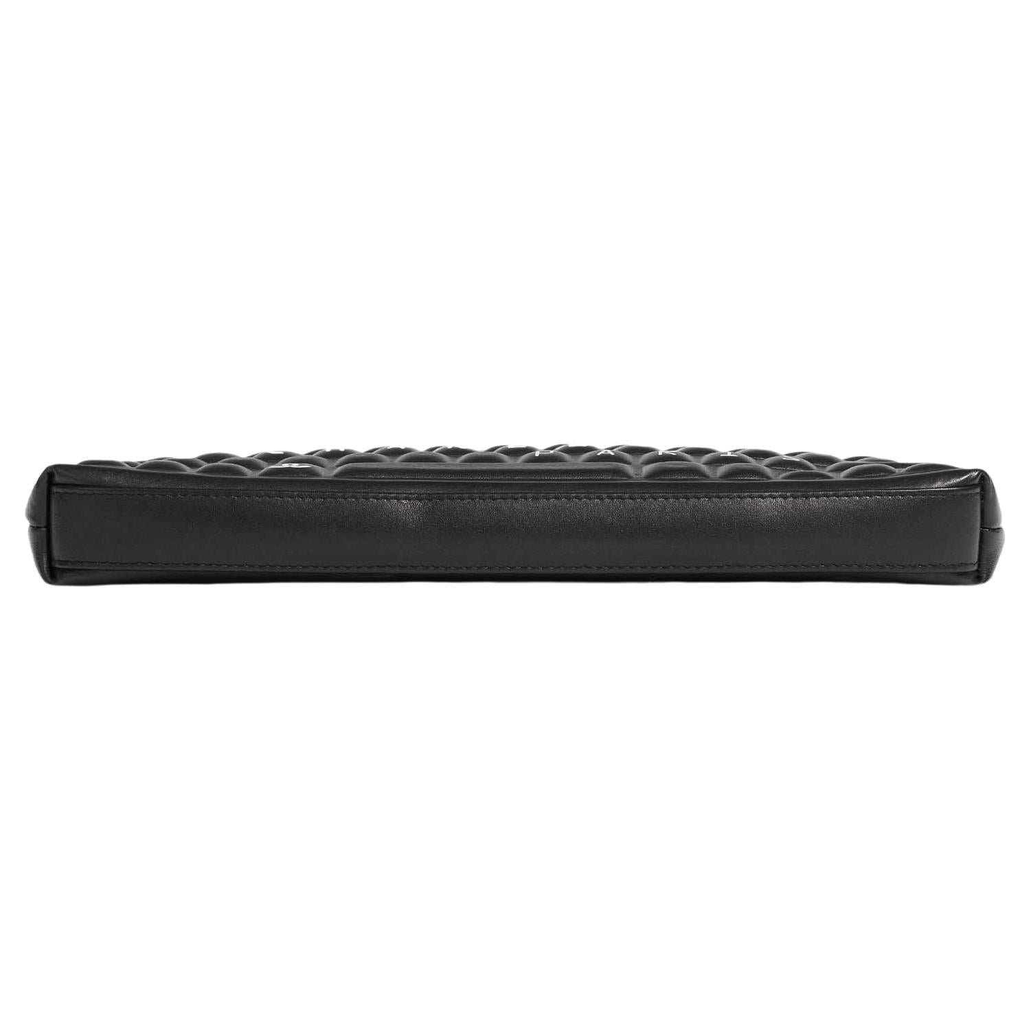 Chanel Iconic Novelty Keyboard Black Lambskin Clutch Minaudière   For Sale 2