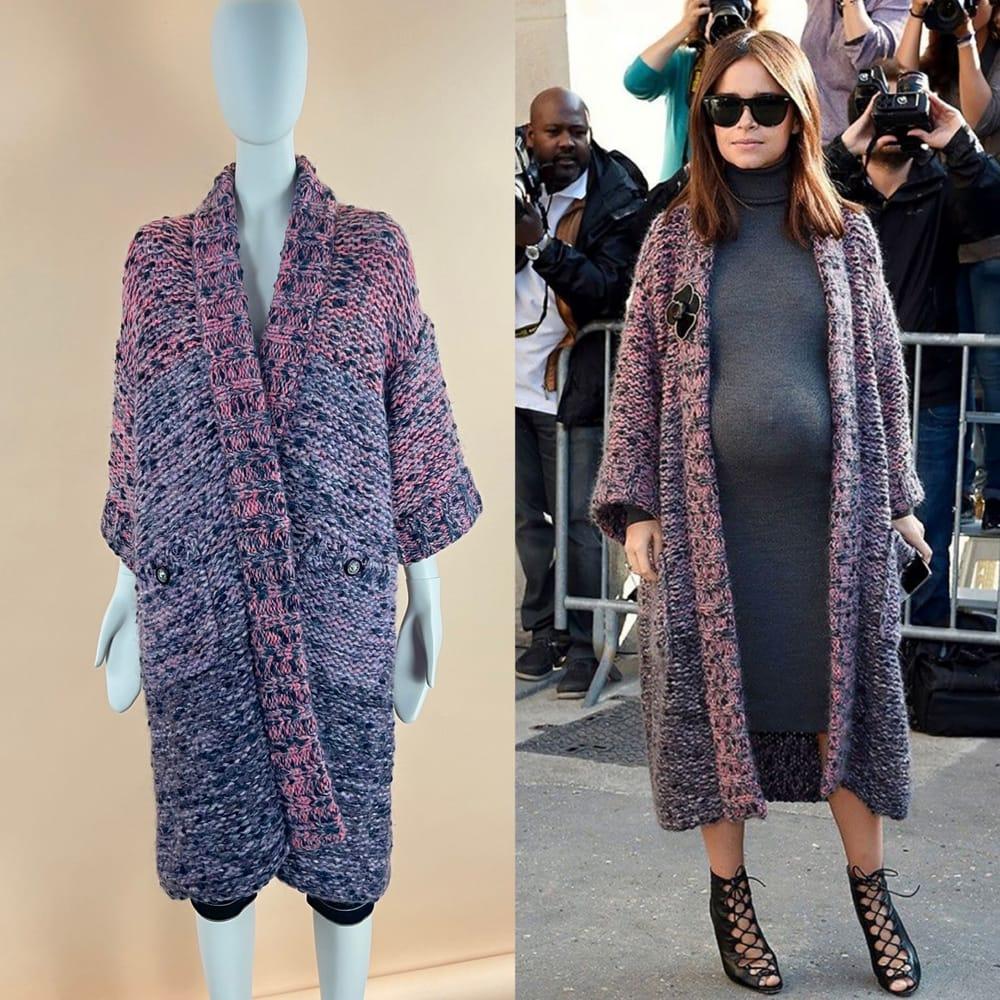🌟 Iconic Chanel oversized cardigan coat from the Paris / EDINBURGH Collection. 💛 As seen on fashion influencer Miroslava Duma.💲 Retail price 7,800$
✨ CC logo buttons with lion heads - Trendy oversized silhouette - Beautiful subtle colors: pastel