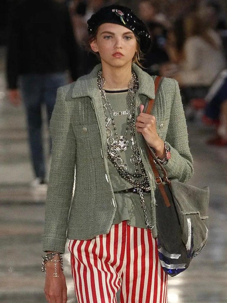 Noir CHANEL - Veste en tweed noir Icone Paris / iCon 34 FR en vente