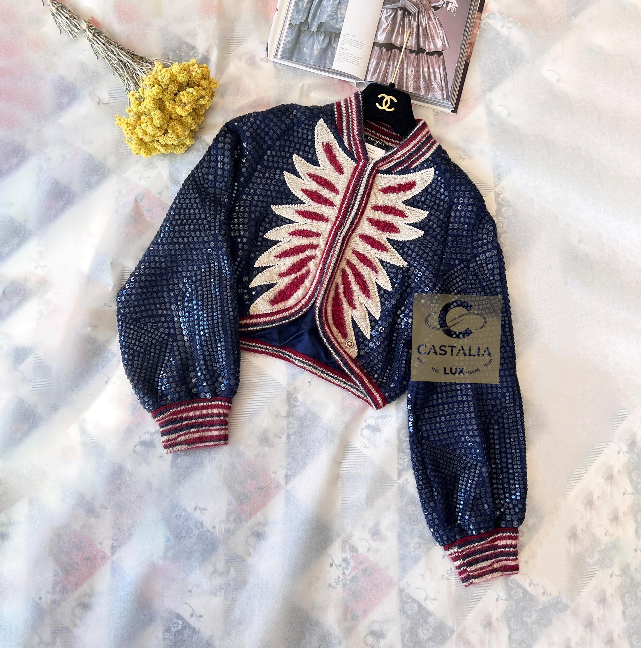 CHANEL Iconic Paris / DALLAS Paillettenjacke 34 FR 5