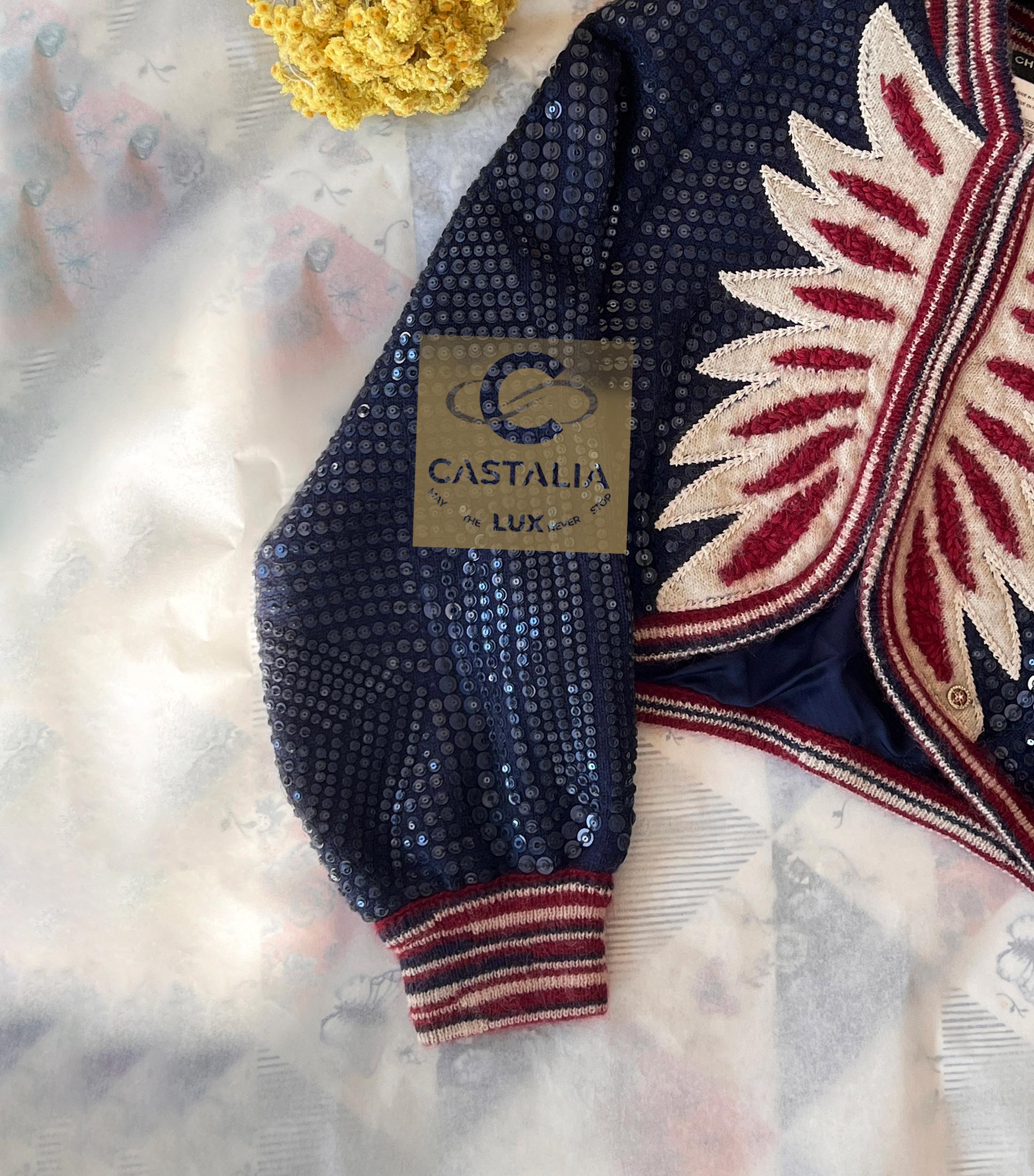 CHANEL Iconic Paris / DALLAS Paillettenjacke 34 FR 7