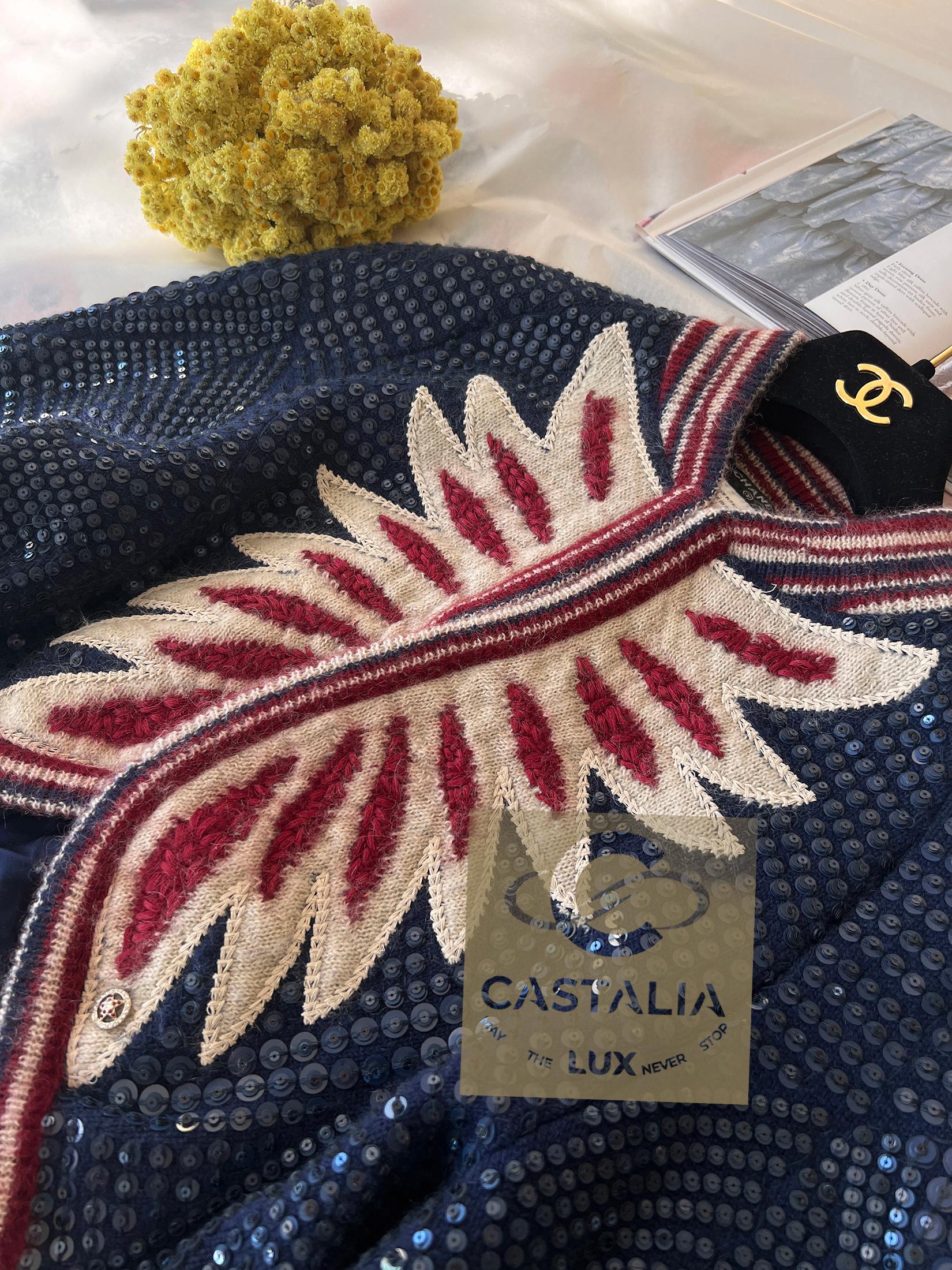 CHANEL Iconic Paris / DALLAS Paillettenjacke 34 FR 9