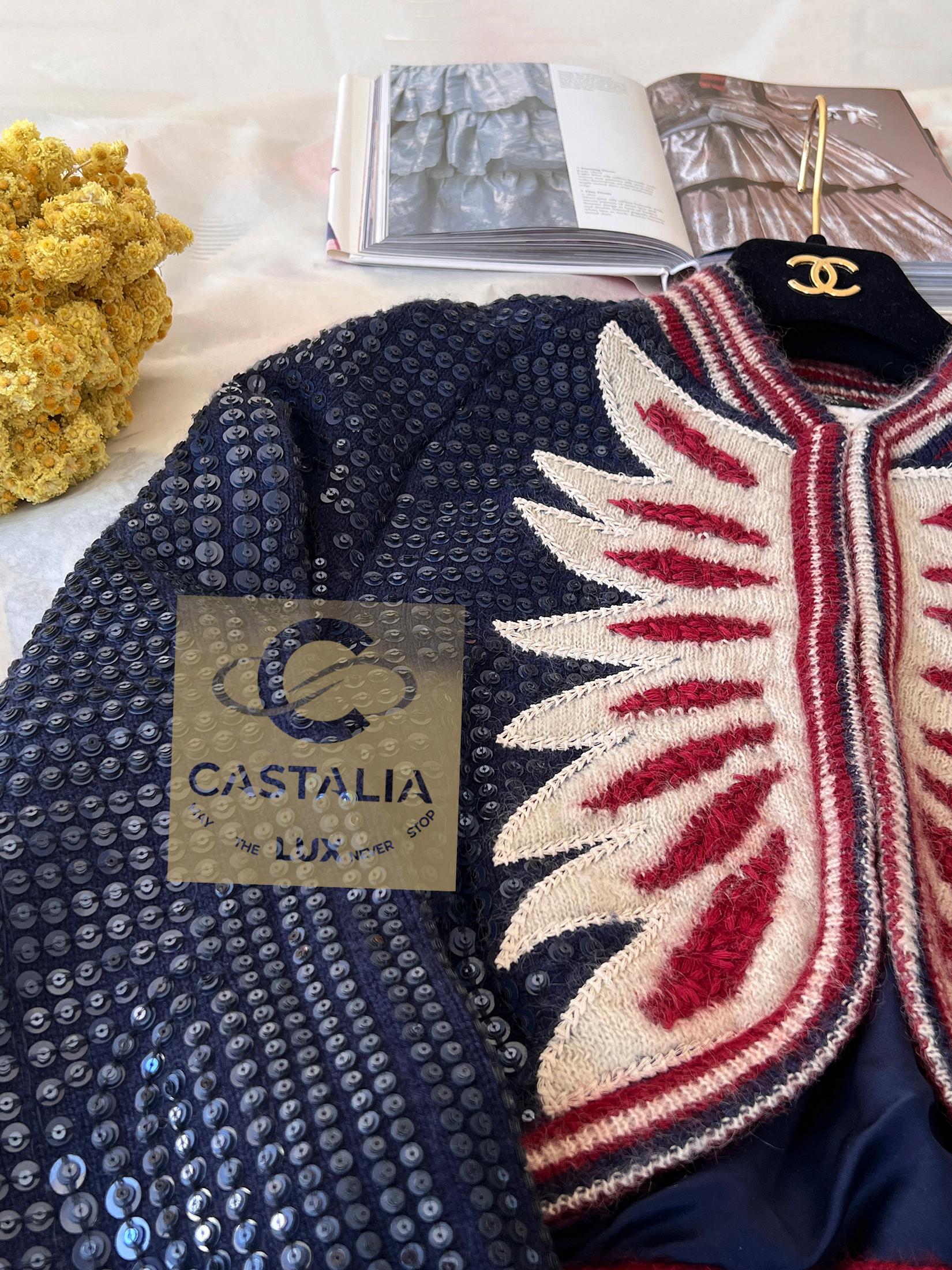 CHANEL Iconic Paris / DALLAS Paillettenjacke 34 FR 10