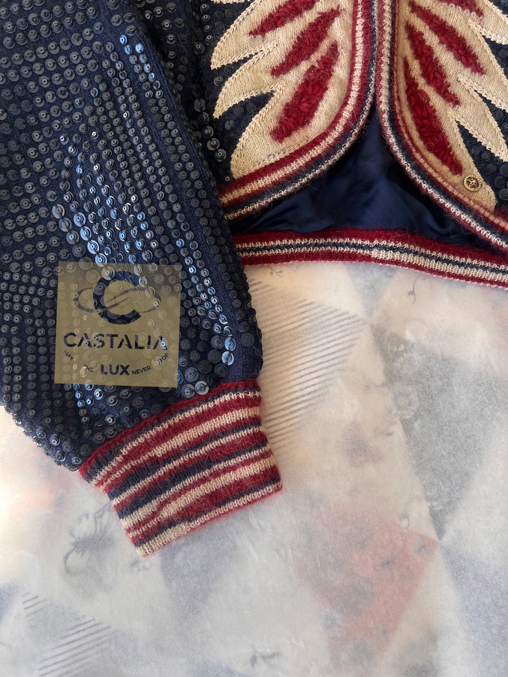 CHANEL Iconic Paris / DALLAS Paillettenjacke 34 FR 12