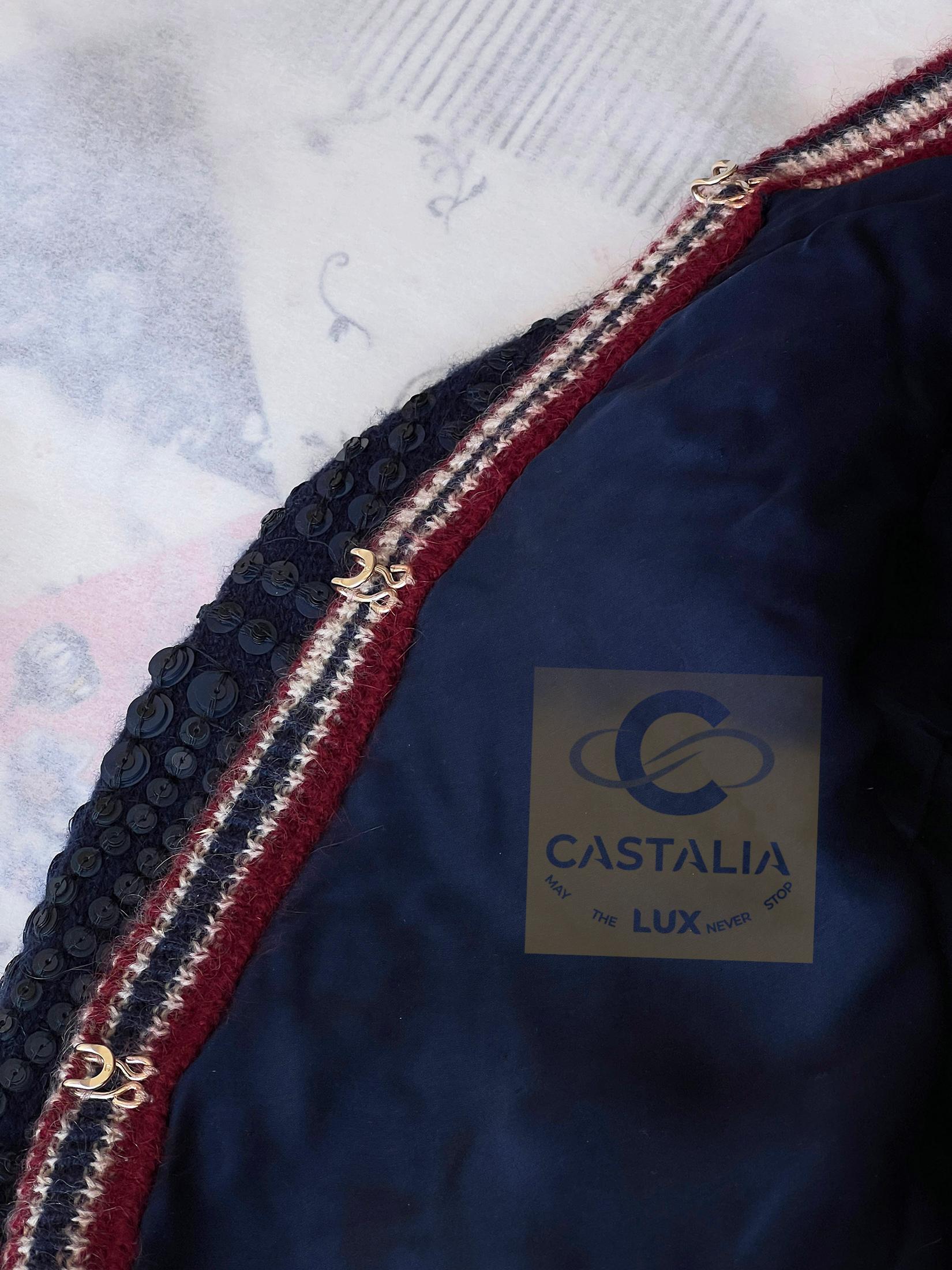 CHANEL Iconic Paris / DALLAS Paillettenjacke 34 FR 15